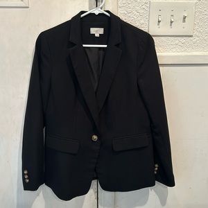 Black Ann Taylor Loft 6P Fluid Modern Blazer